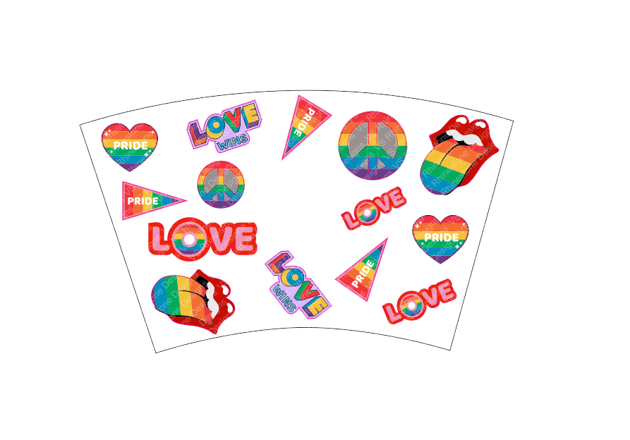 Love Wins HOLOGRAPHIC Cup Wrap